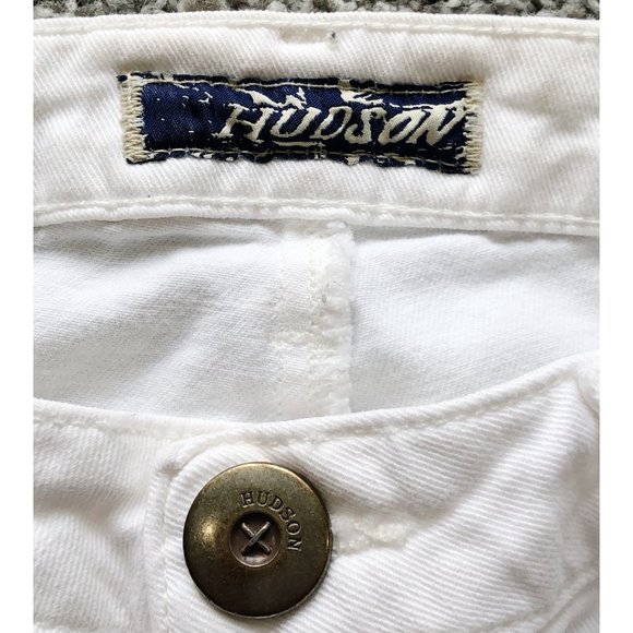 Hudson White Skinny Ankle Jeans - 27 - Picture 6 of 9